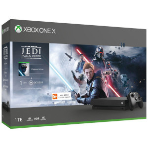 Microsoft Xbox One X 1ТБ (РОСТЕСТ) + Star Wars Jedi Fallen Order