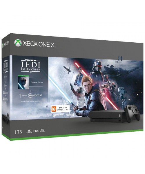 Microsoft Xbox One X 1ТБ (РОСТЕСТ) + Star Wars Jedi Fallen Order