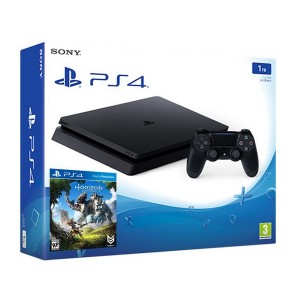 PlayStation 4 Slim 1Tb (б/у) + игра Horizon: Zero Dawn