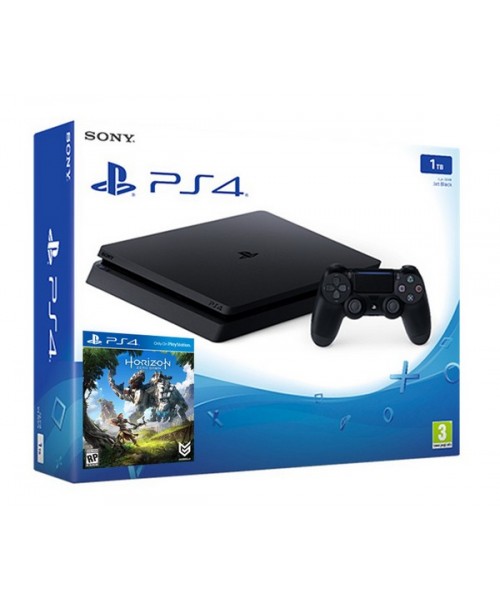 PlayStation 4 Slim 1Tb (б/у) + игра Horizon: Zero Dawn
